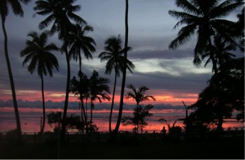 Sunset Strip at korotogo, Viti Levu, Fiji Is.